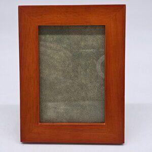 Wood Rectangle Photo Frame 4x6 Inch With Easel Stand & Wall Mount Cherry Finish